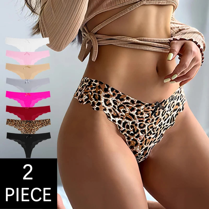 2Stk Frauen Tanga String Höschen Sexy Schlüpfer Slip Dessous Unterwäsche Panties