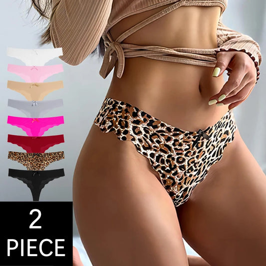 2Stk Frauen Tanga String Höschen Sexy Schlüpfer Slip Dessous Unterwäsche Panties