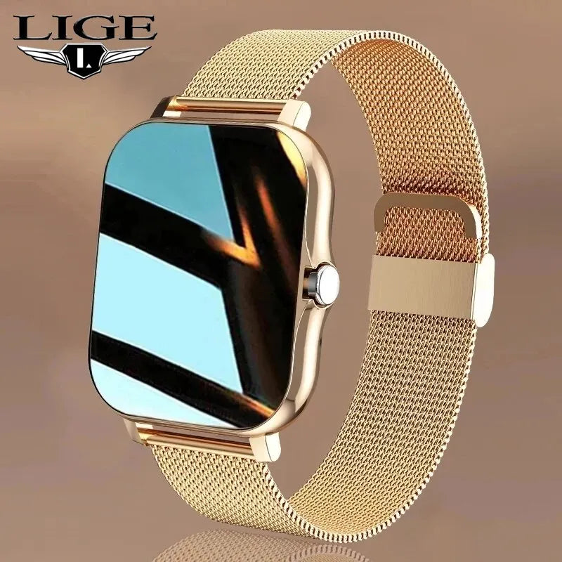Frauen Smart Watch Männer Farbdisplay Full Touch Fitness Tracker Bluetooth Damen