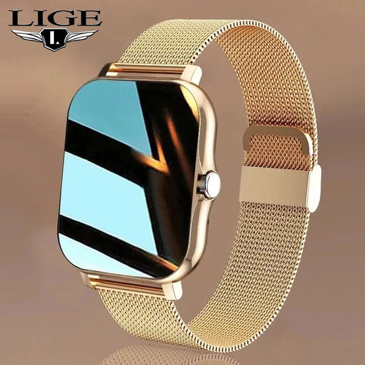Frauen Smart Watch Männer Farbdisplay Full Touch Fitness Tracker Bluetooth Damen