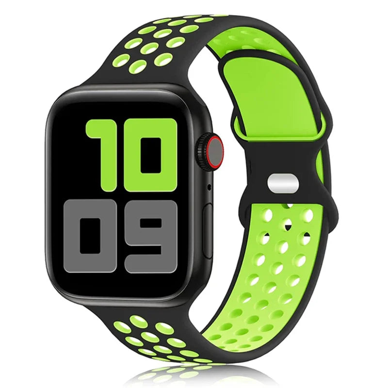 Sport Armband für Apple Watch Series 9 8 7 6 5 4 3 SE Ultra Silikon Band iWatch