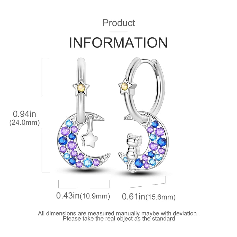 Creole Argento 925 Sterling Zirconi | Orecchini Eleganti Ipoallergenici Regalo