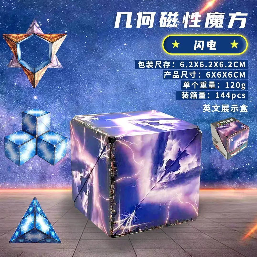 Zauberwürfel Anti Stress Spielzeug magnetischer 3D Drehwürfel Magischer Würfel