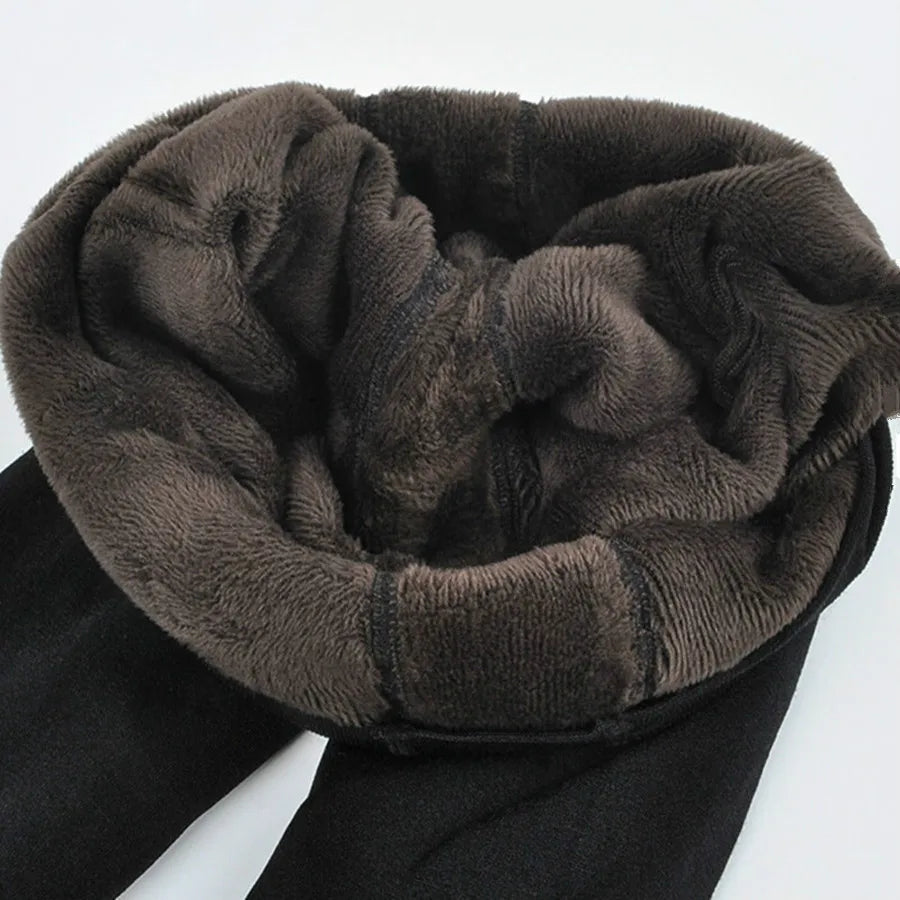 Frauen Winter Warm Thermo Hose Innenfleece Strumpfhose Blickdicht Hosen Leggins