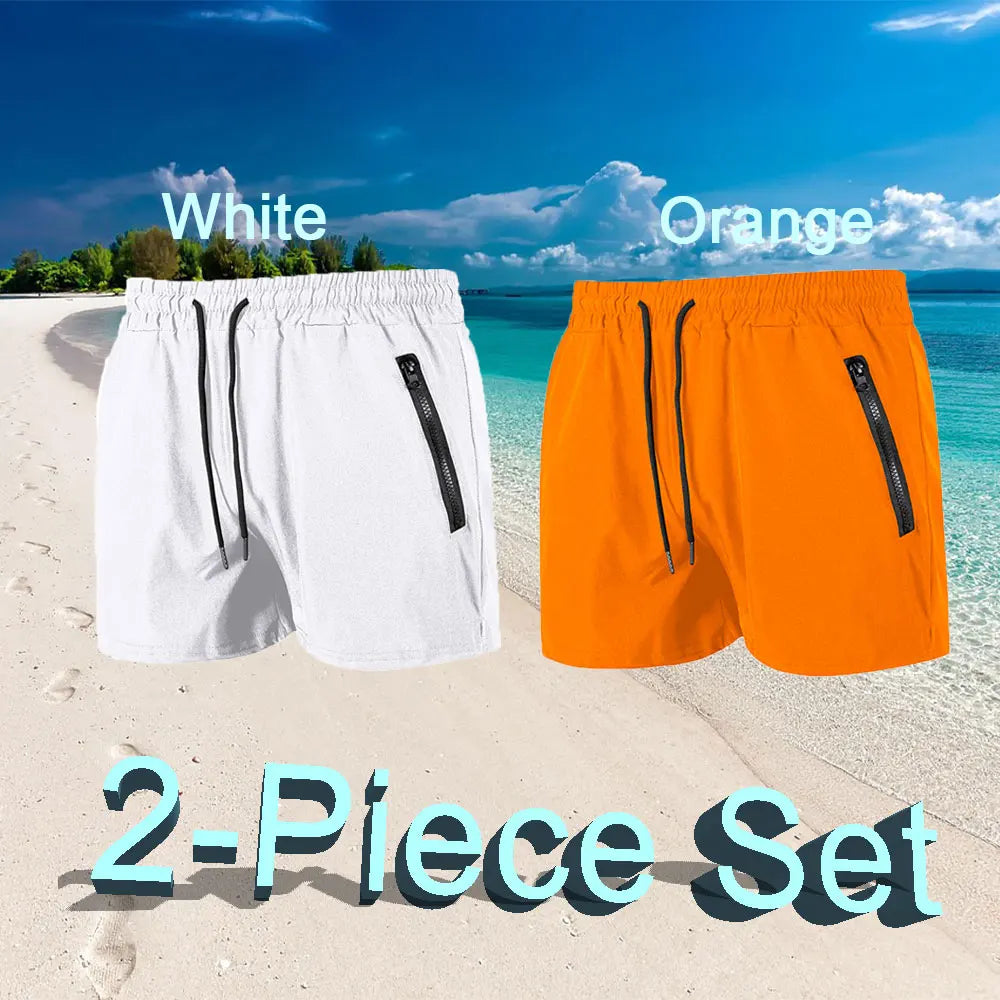 Herren Badeshorts Einfarbig Schnelltrocknend Boardshorts Strand Sport Fitness