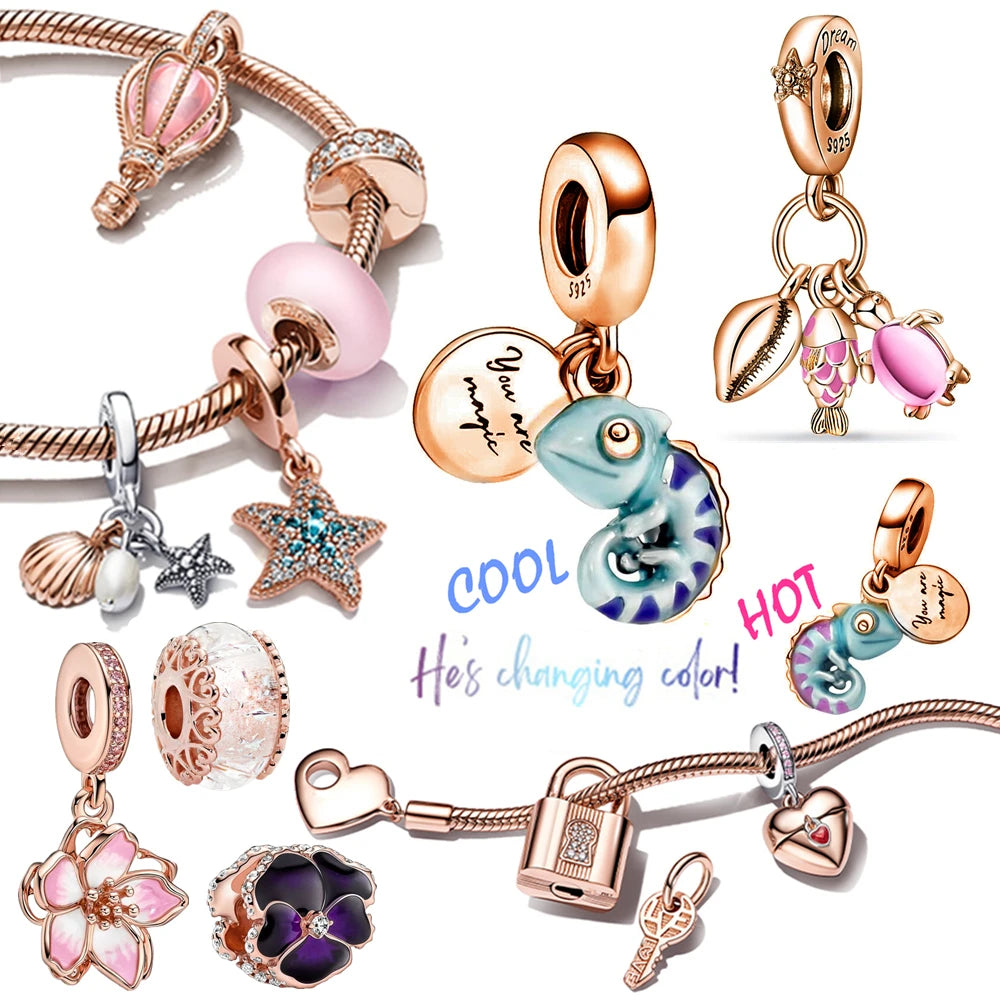 Charms Anhänger 925er Sterling Silber Charm Armband verschiedene Damen Geschenk