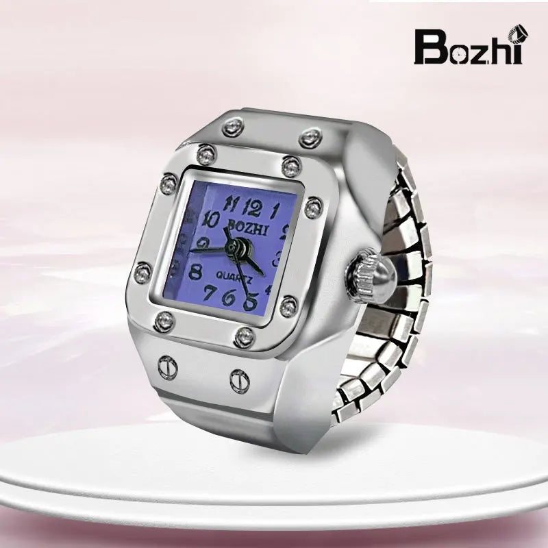 Fashion Fingeruhr Ringuhr Punk Finger Mini Uhr Quarzuhr Ring Herren Damen