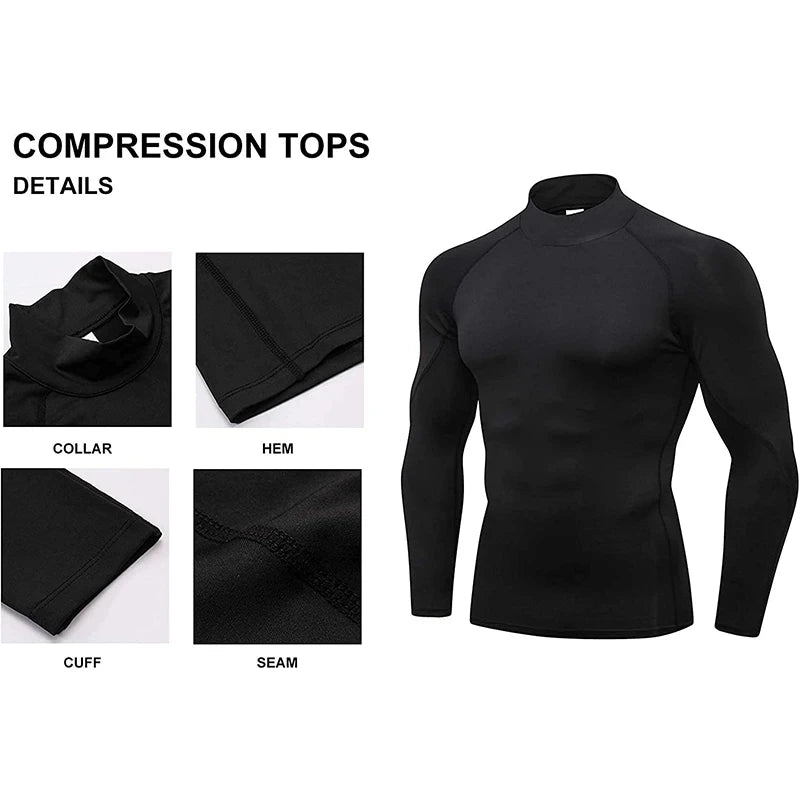 Herren Sport T-Shirt Laufshirt Trikot Kompressionsshirt Funktionsshirt Hemd Top