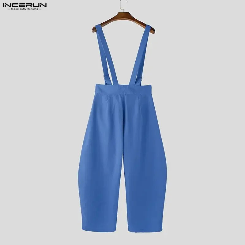 Männer Latzhose Hose Harems Pumphosen Pluderhosen Jogger Overalls Streetwear