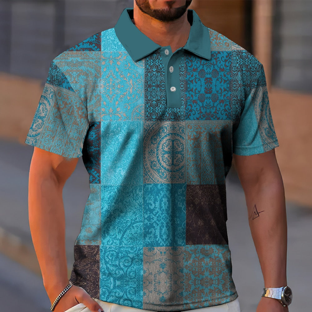 Herren Poloshirt POLO Shirt Zip Kontrast Kragen Kurzarm Slim Fit Hemd Polohemd Neu