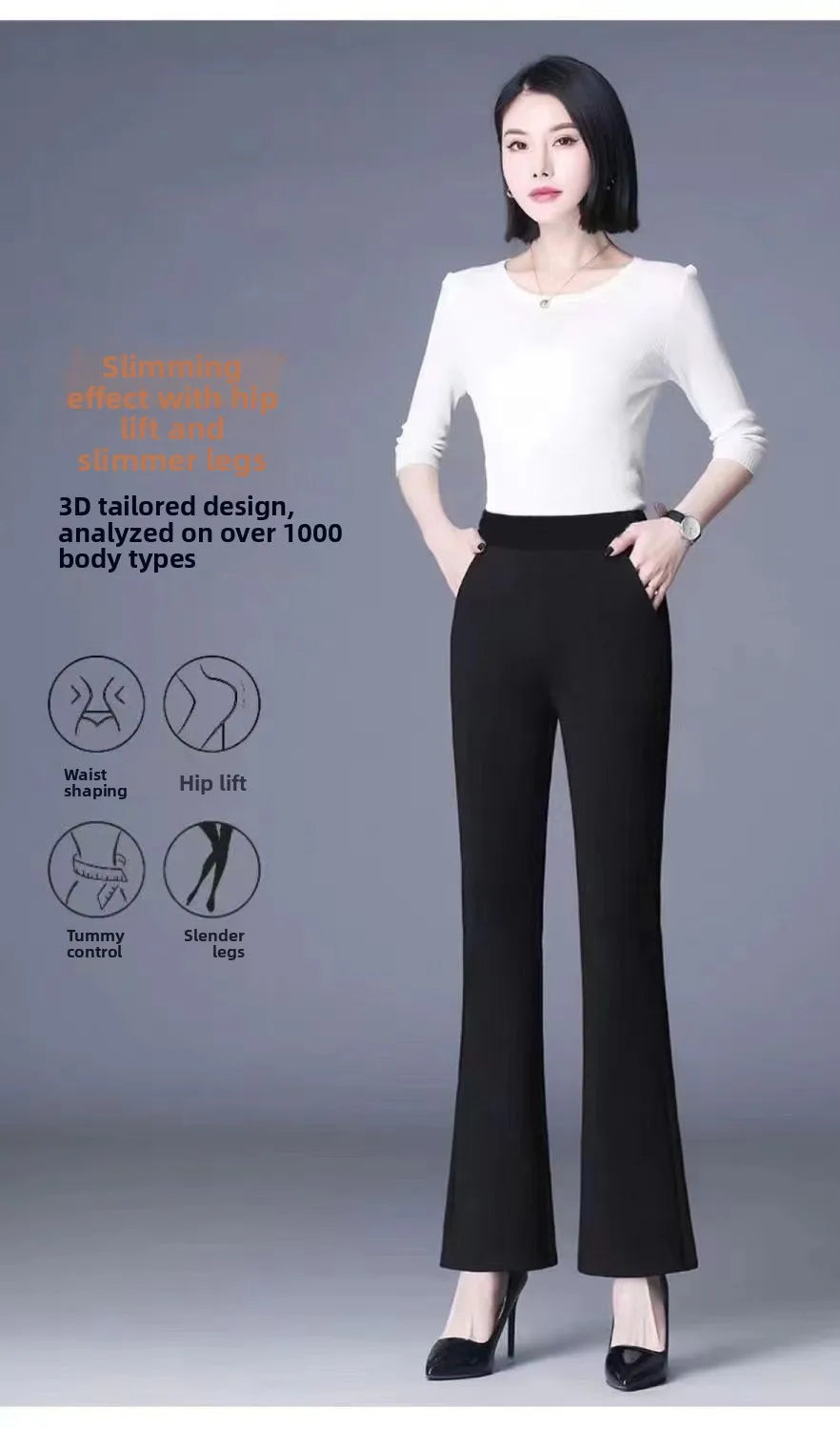 Damen Winter Warm Thermo Schlaghose Hose Innenfleece Stretch Hosen Leggins
