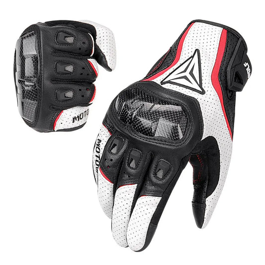 Motorradhandschuhe mit Knöchelprotektor Herren Motorrad Handschuhe Touchscreen