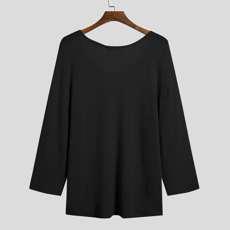 Herren Pullover Sweatshirt Leichter Pulli Sweater Langarm Shirt Strickpullover