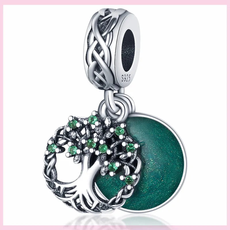 Charms Anhänger 925er Sterling Silber Armband Muranoglasperlen Damen Glas Beads