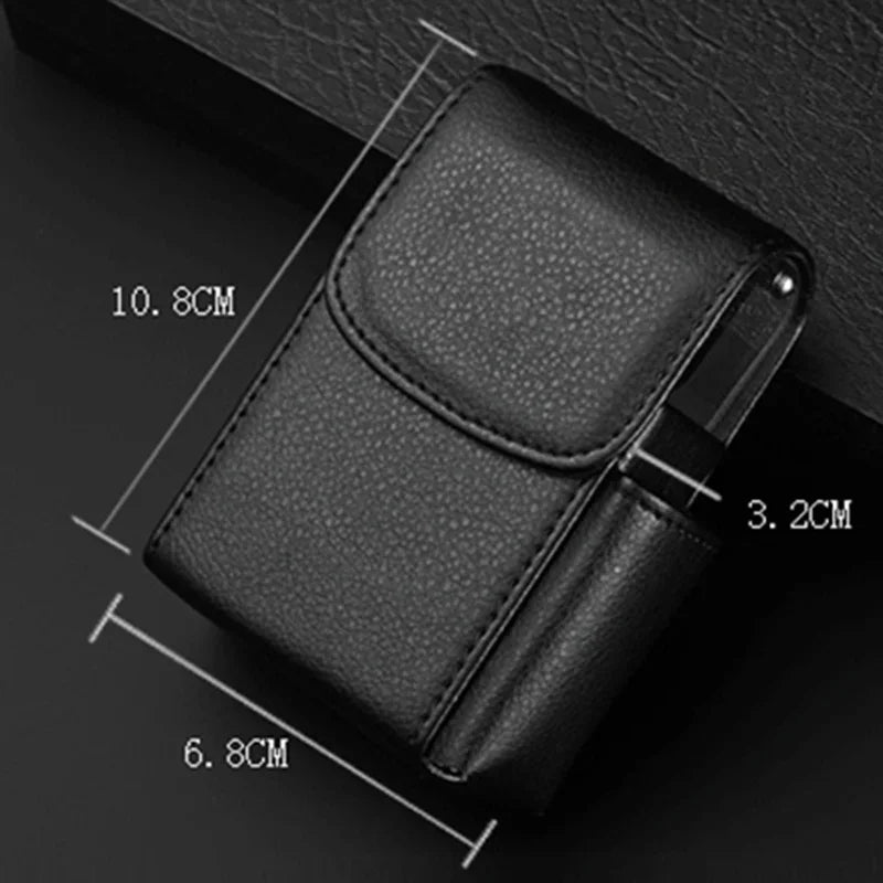 Zigarettenetui Etui 20 Zigaretten Dose Metall Box Mini Kunst Leder Gadgets