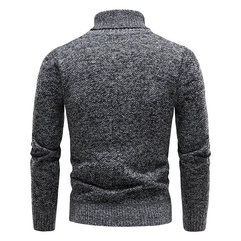 Herren Rollkragen Fleece Pullover Sweatshirt Pulli Sweater Shirt Langarmshirt