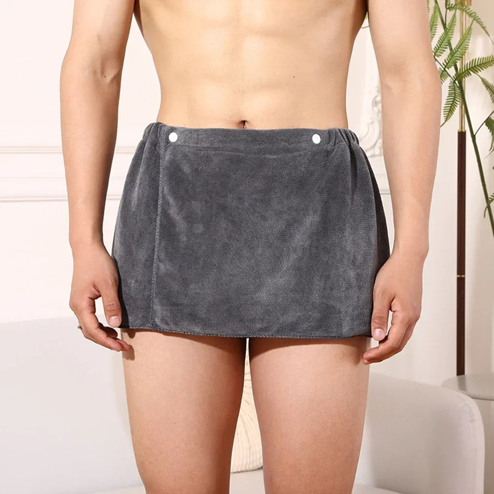 Saunatuch Herren Handtuch Saunakilt Sarong Kilt Wellness Sauna Tuch mit Tasche