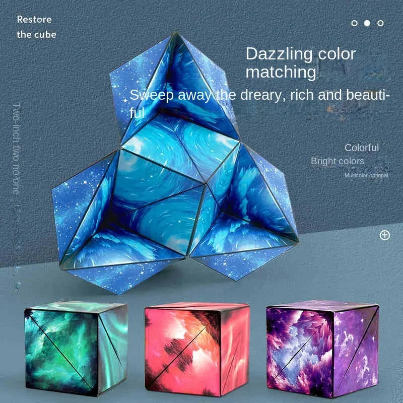 Zauberwürfel Anti Stress Spielzeug magnetischer 3D Drehwürfel Magischer Würfel
