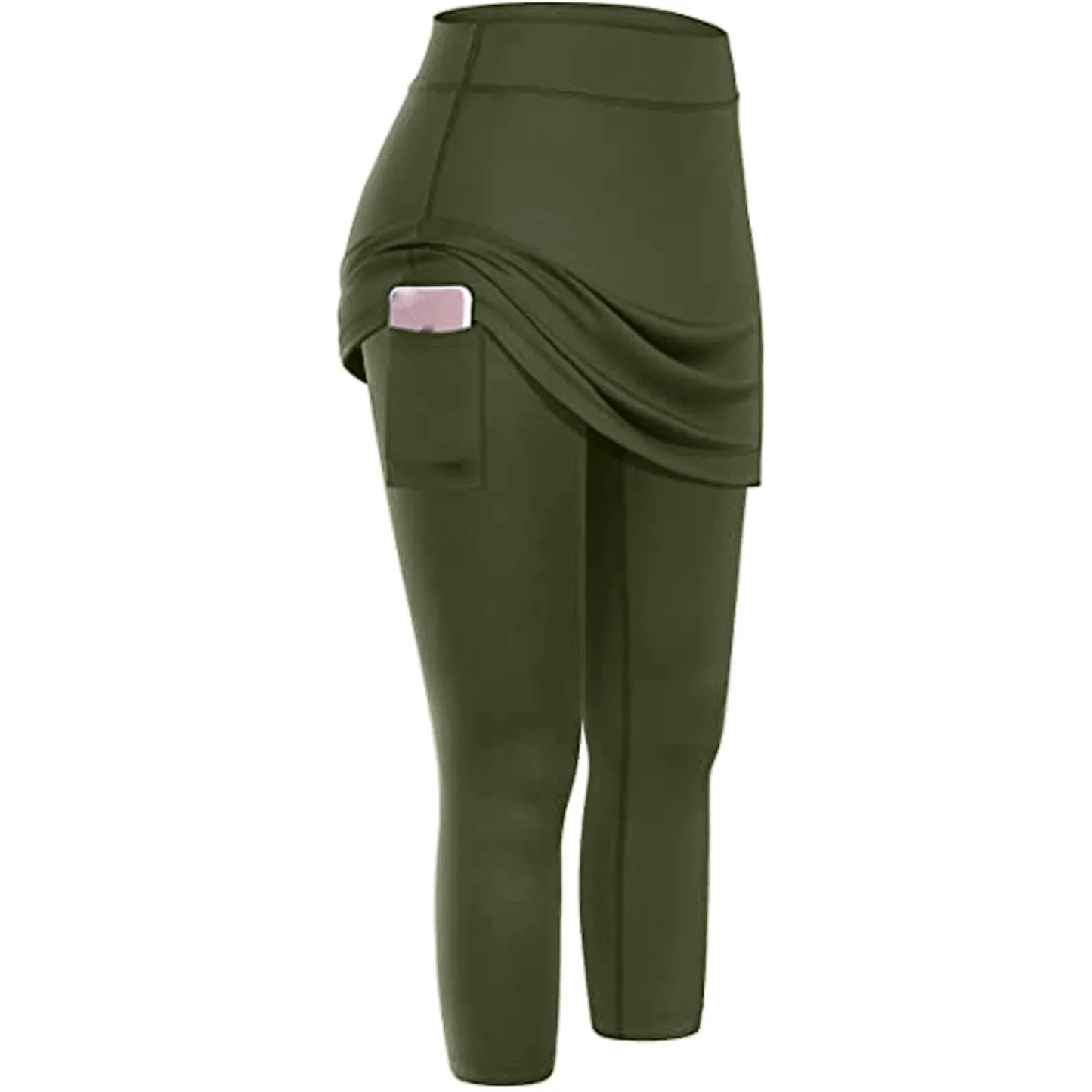 Yoga Leggings Mini Kleid Damen Hose Fitness Hosenrock Leggins Rock Tennisrock