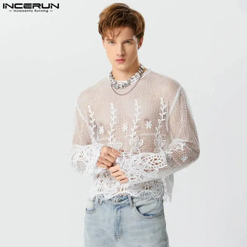 Fetisch Fashion Männer Sexy Bodysuits Herren Body Shirts Hemd Transparent Club