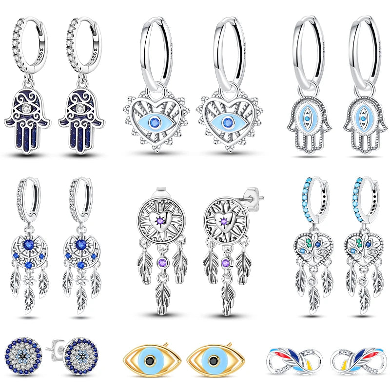 Creolen 925 Silber Ohrringe Zirkonia | Hypoallergen | Luxus Ohrstecker Geschenk