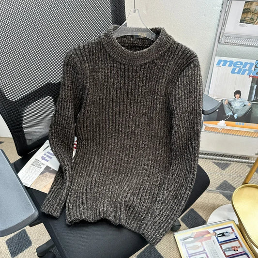 Herren Pullover Sweatshirt Leichter Pulli Sweater Langarm Shirt Strickpullover
