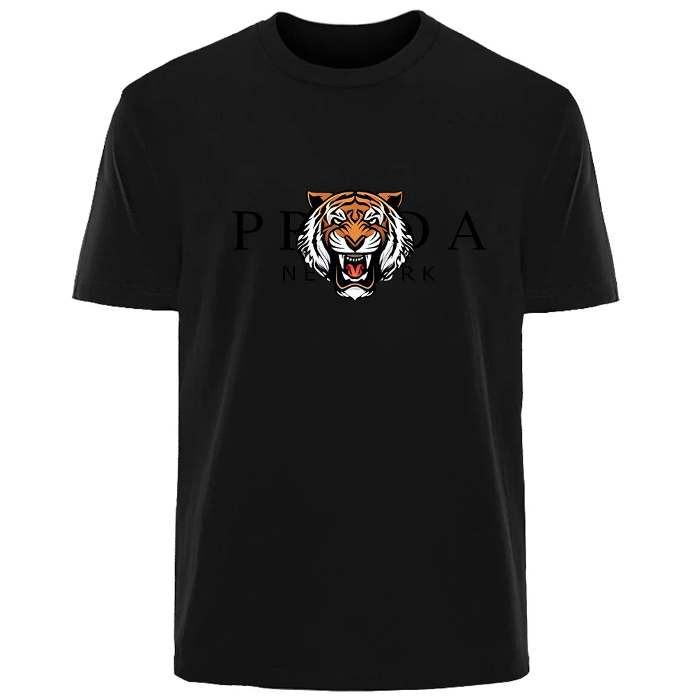 Männer T-Shirt Tiger Herrenmode Shirts Hemden Streetwear 100% Baumwolle Tank Top
