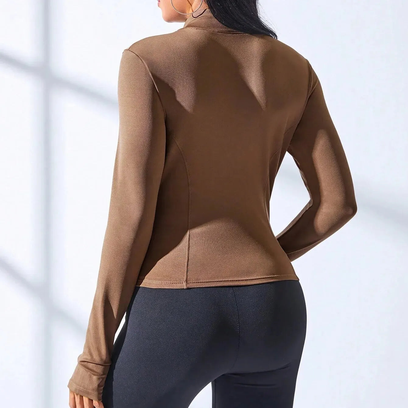 Felpa Donna Giacca Sportiva Con Zip Tuta Maniche Lunghe Cappuccio Maglia Shirt