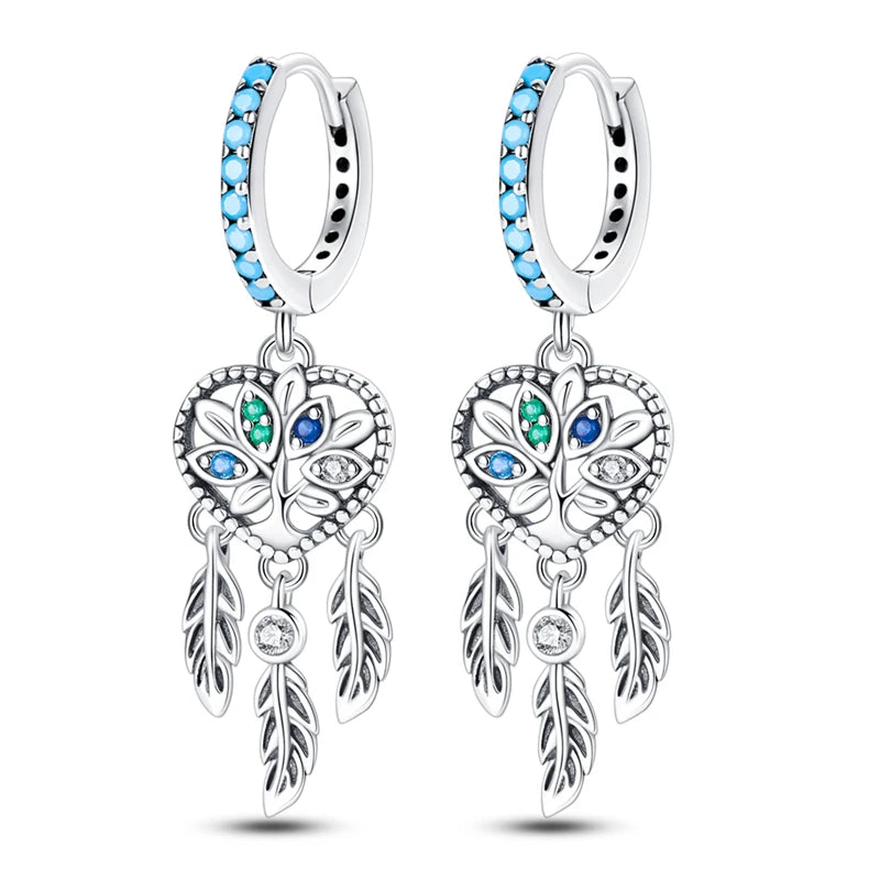 Orecchini a Cerchio in Argento 925 Sterling con Zirconi | Creole Brillanti