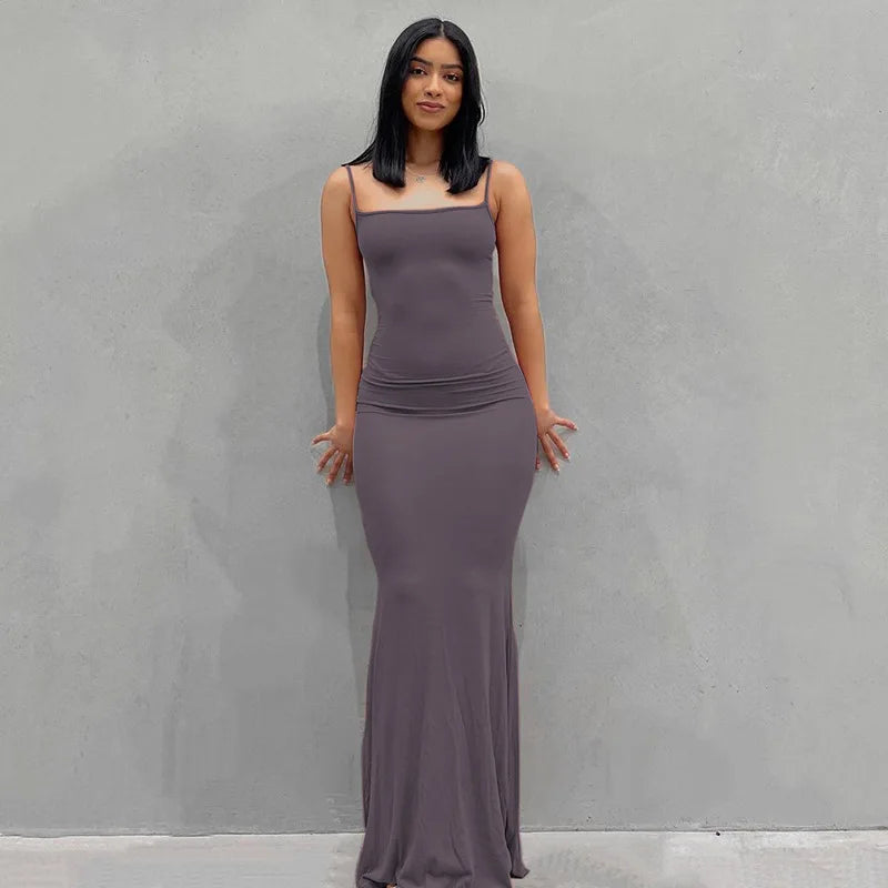 Damen Boho Sommerkleid Strandkleid Midikleid Freizeitkleid Ärmellos Trägerkleid