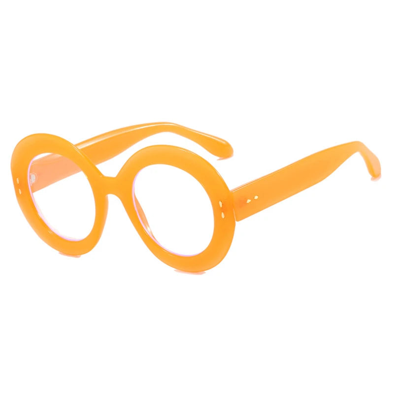 Damen Sonnenbrille Designer Luxus Brille Runde Übergröße Gläser Vintage UV400