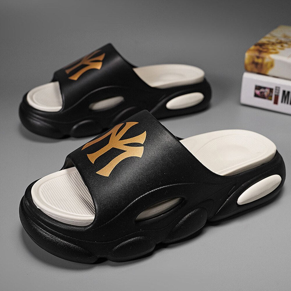 Badelatschen Hausschuhe Flip Flops Frauen Herren Sandalen Weiche EVA Sohle