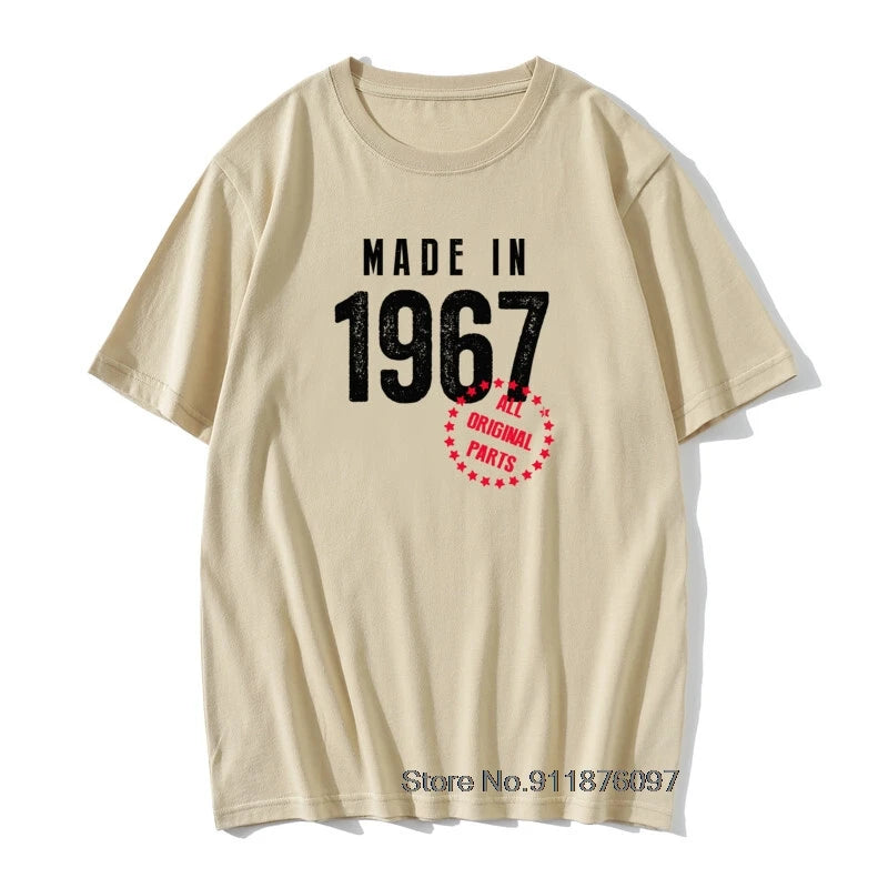 Herren T-Shirt Made In 1965 Shirt Unisex Streetwear Tank Top 100% Baumwolle