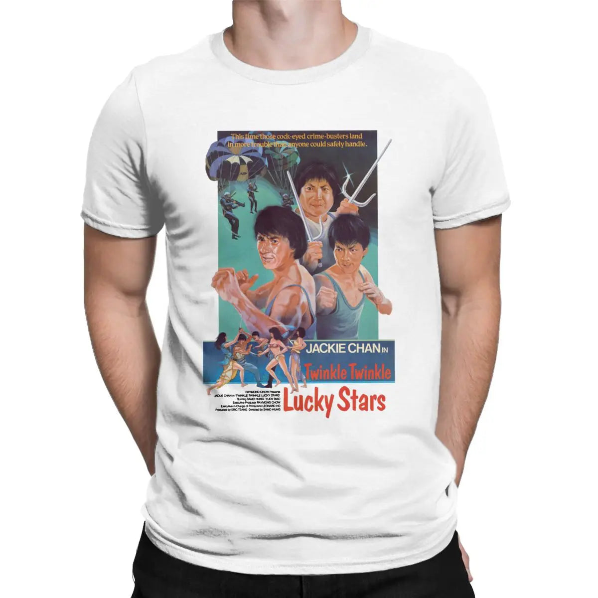Herren Fashion Vintage Kung Fu T-Shirt Rundhals Unisex Sommer Streetwear