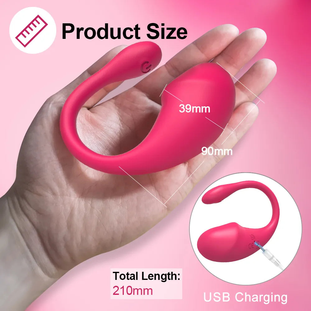 Drahtlose-Bluetooth Silikon Dildo G-Punkt Vibrator Sexspielzeug Frauen Klitoris