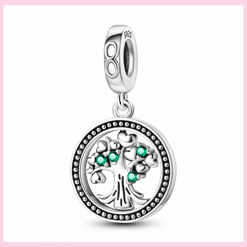Charms Anhänger 925er Sterling Silber Armband Muranoglasperlen Damen Glas Beads