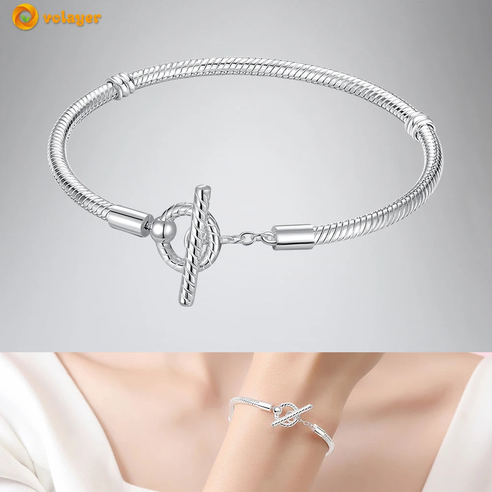 Bettelarmband Sammelarmband aus 925er Silber Sterlingsilber Charms Armband Damen