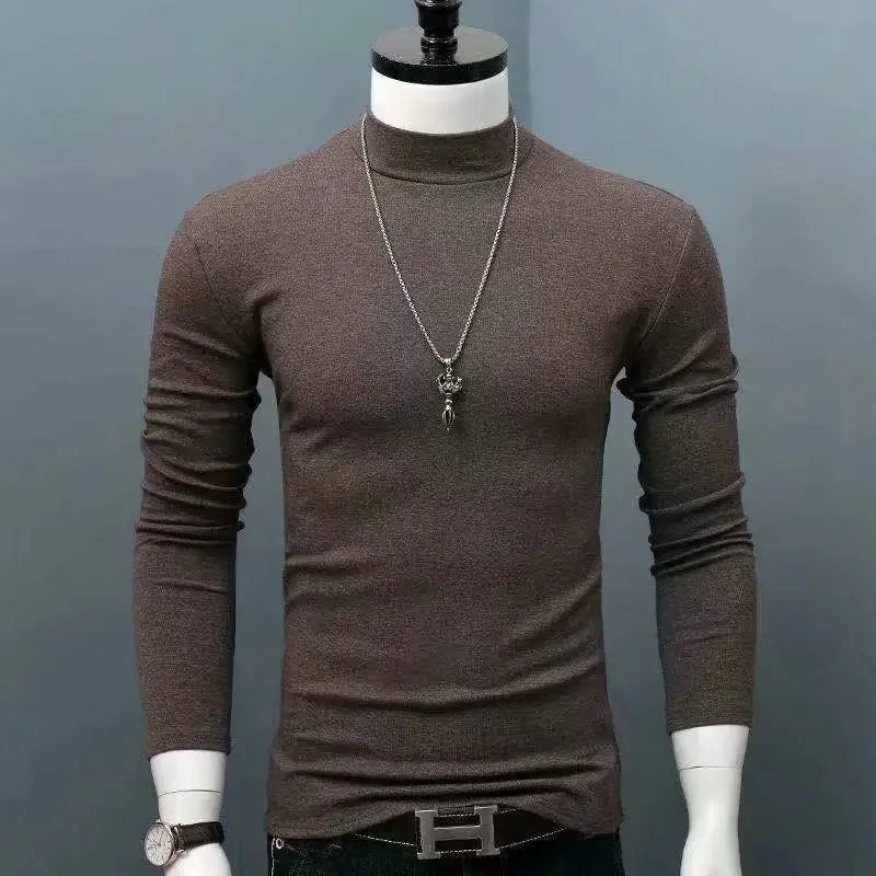 Herren Rollkragen Pullover Sweatshirt Leichter Pulli Sweater Shirt Langarmshirt