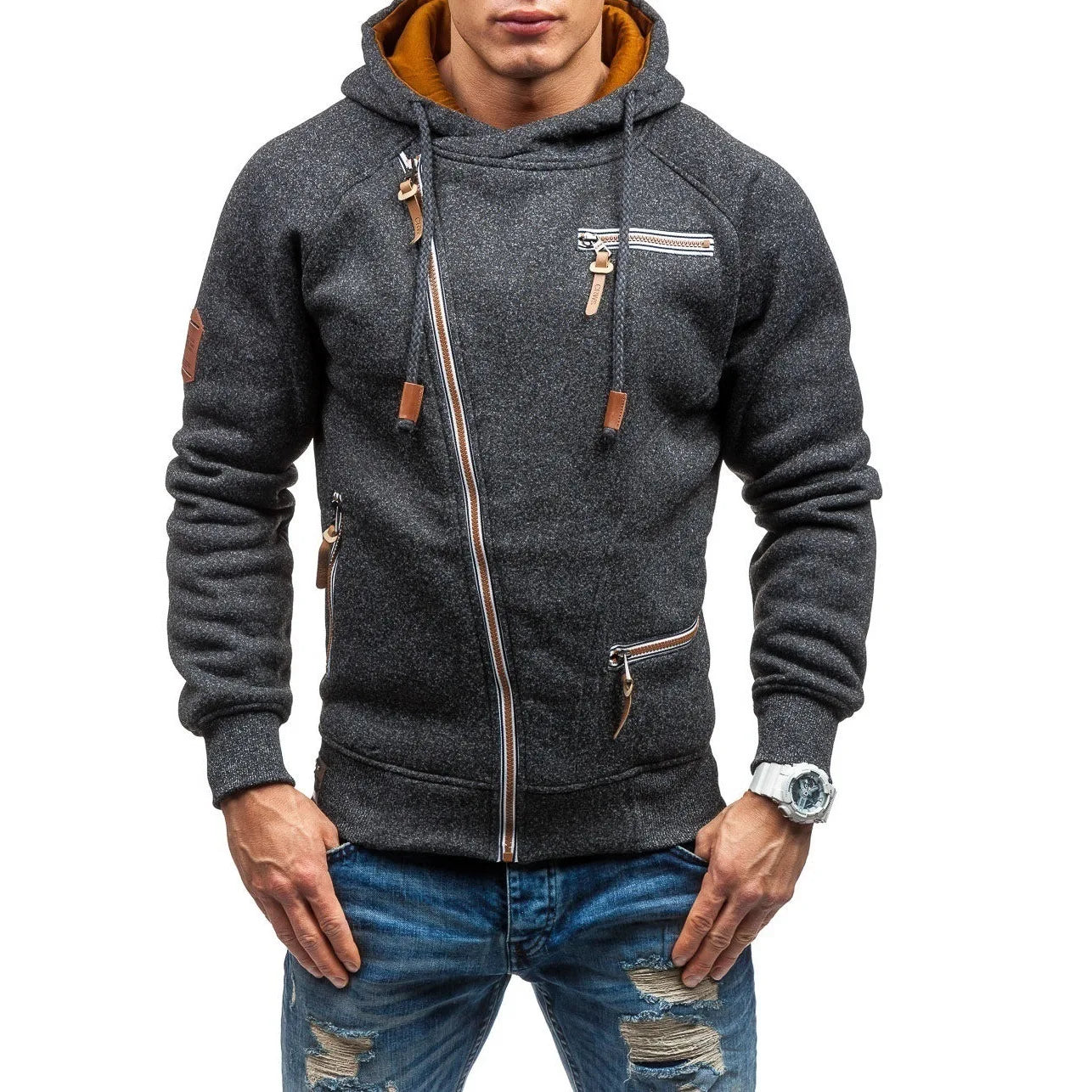 Herren Kapuzenpullover Sweatjacke Hoodie Sweatshirt Pullover Pulli Streetwear