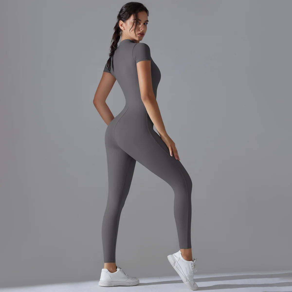 Tuta intera Sportiva Donna Rompers Pantaloni Yoga Palestra Sexy Jumpsuit Tutina