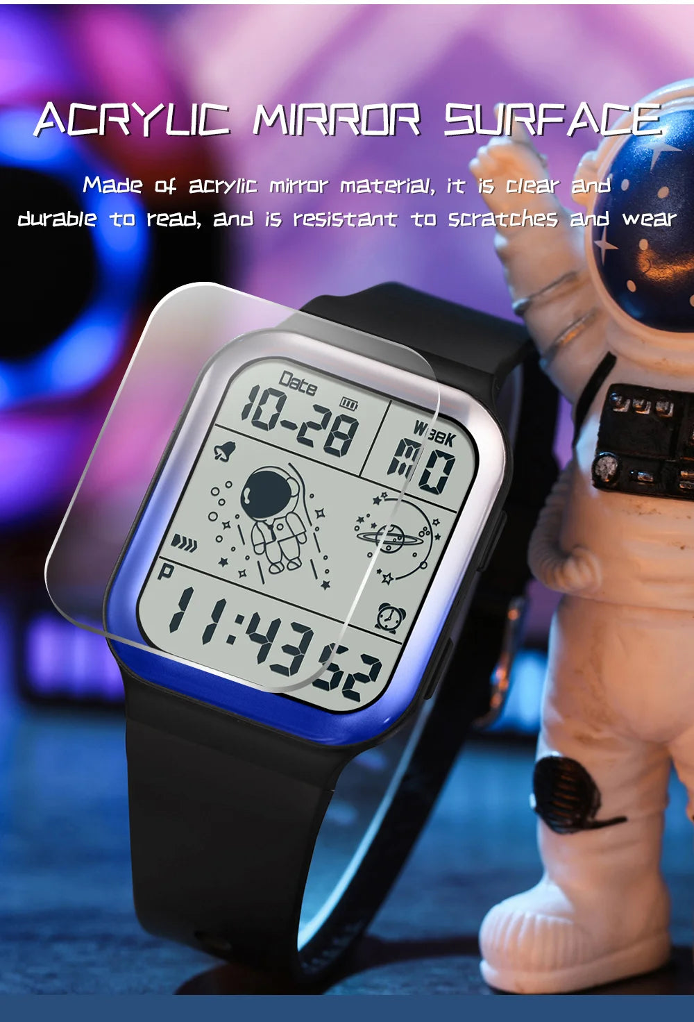 Herren Armbanduhr Digital Uhr Silber Edelstahl Quarzuhr Luxus Chronograph
