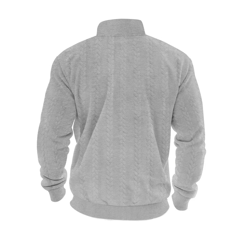 Herren Pullover Sweatshirt Troyer Pulli Sweater Stehkragen Zipper Langarmpulli