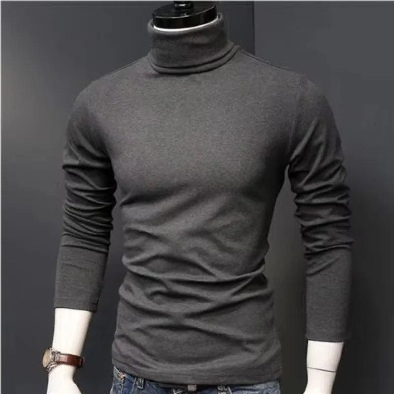 Herren Rollkragen Pullover Sweatshirt Leichter Pulli Sweater Shirt Langarmshirt