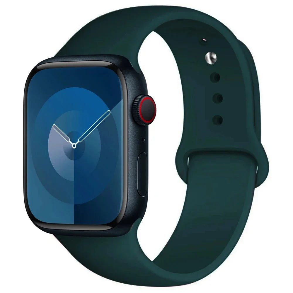 Silikon Armband für Apple Watch Series 9 8 7 6 5 4 3 SE Ultra Sport Band iWatch