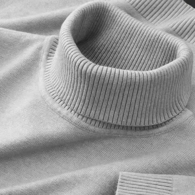 Herren Rollkragen Pullover Sweatshirt Pulli Zipper Sweater Shirt Langarmshirt