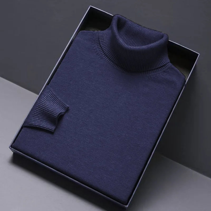 Herren Rollkragen Pullover Sweatshirt Leichter Pulli Sweater Shirt Langarmshirt