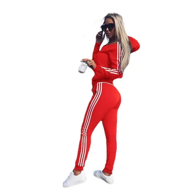 Damen Jogginganzug Jogging Trainingsanzug Fitnessanzug Freizeitanzug Hausanzug