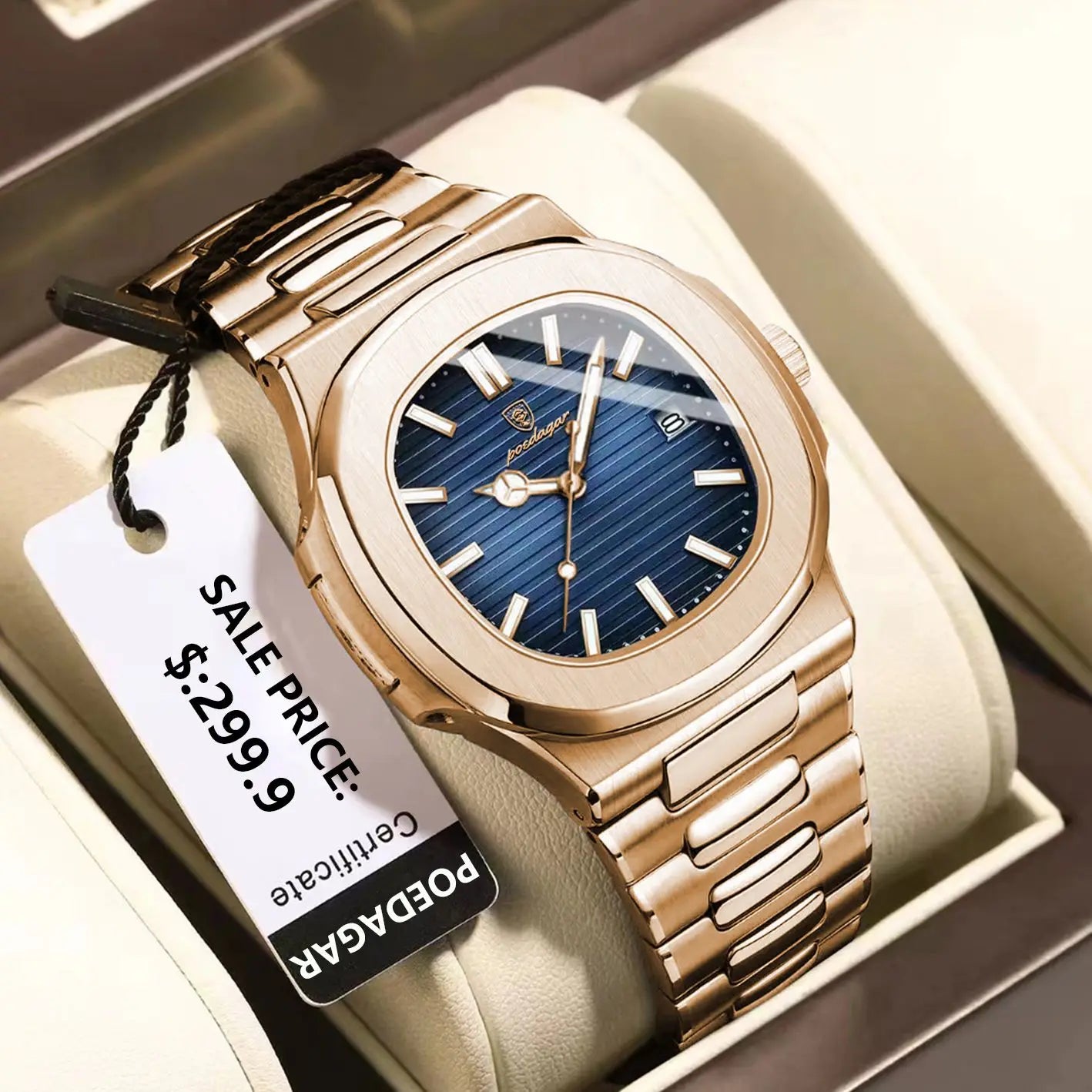 Herren Armbanduhr Silber Schwarz Edelstahl Quarzuhr Luxus Chronograph Business