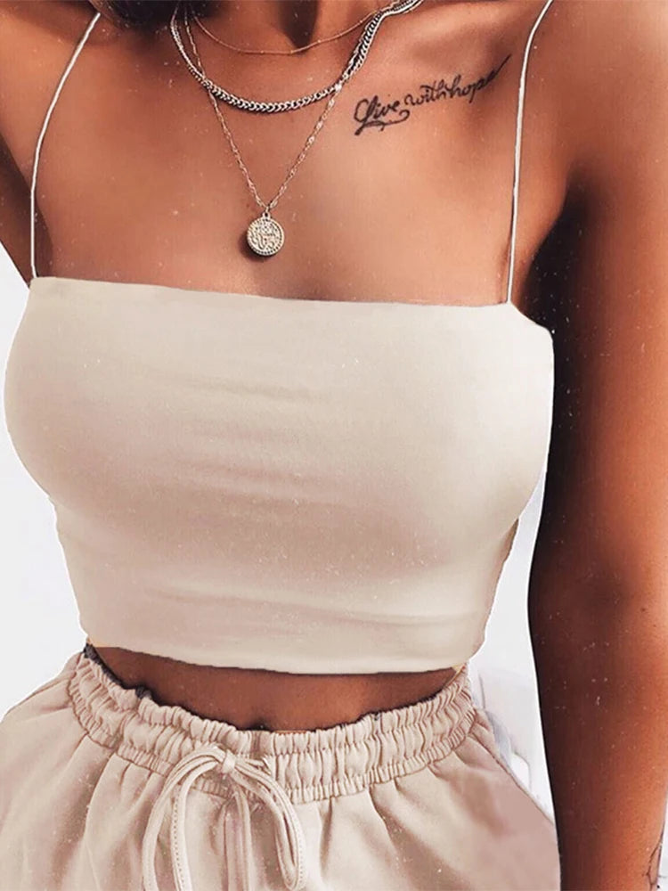 Damen Top Ärmellose Neckholder-Top Tank Top Shirt Trägertop Oberteil Blusen