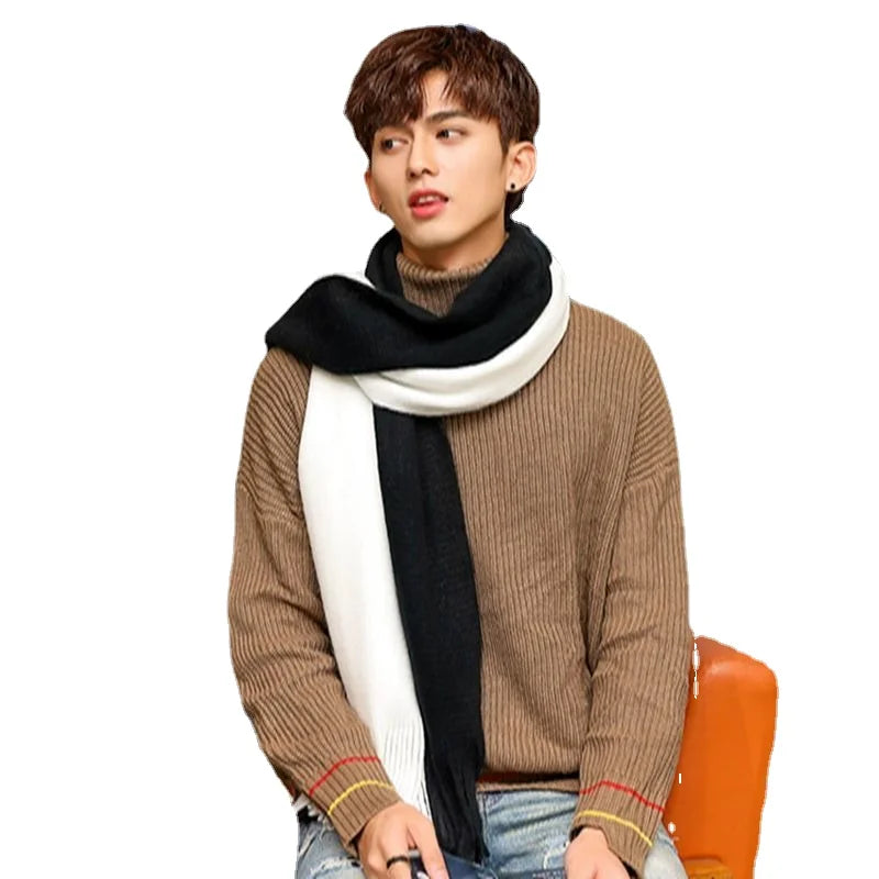 Herren Schal Winterschal Stola Schlauchschal Halstuch Wollschal Strickschal Loop